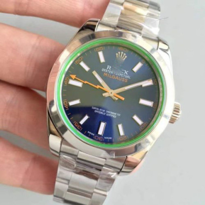 ROLEX MILGAUSS 116400GV AR FACTORY BLUE DIAL