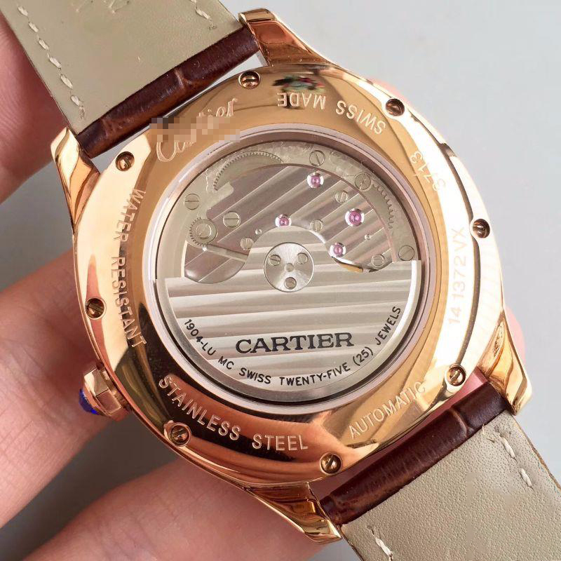 DRIVE DE CARTIER MOONPHASE WGNM0008 ROSE GOLD SILVER DIAL