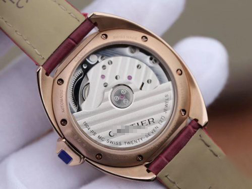 CLE DE CARTIER AUTOMATIC 35MM WJCL0032 18K ROSE GOLD SILVER-GRAY DIAL