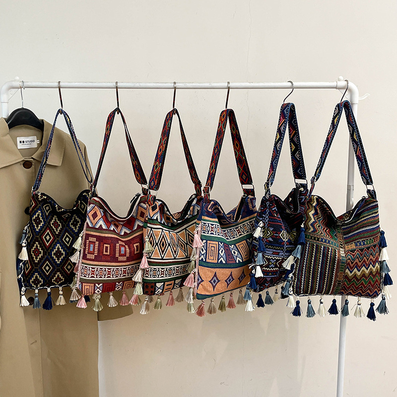 Bohemian fringed bag