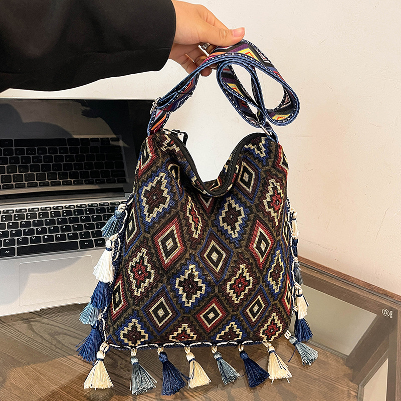 Bohemian fringed bag