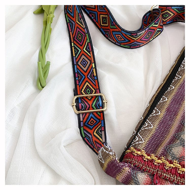 Bohemian style large capacity single-shoulder crossbody bag