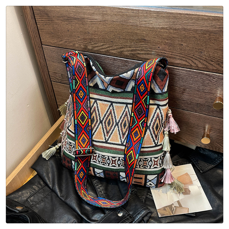 Bohemian fringed bag