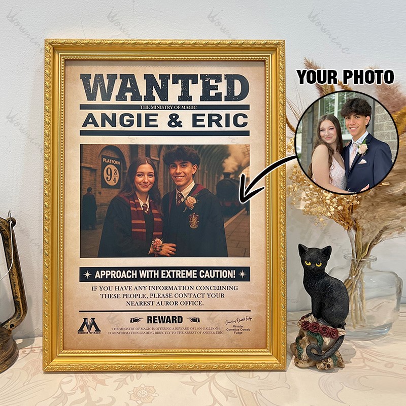 Custom WANTED Wizard Couple Magician Portrait