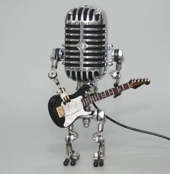 🎙️Vintage Microphone Robot Desk Lamp🎁