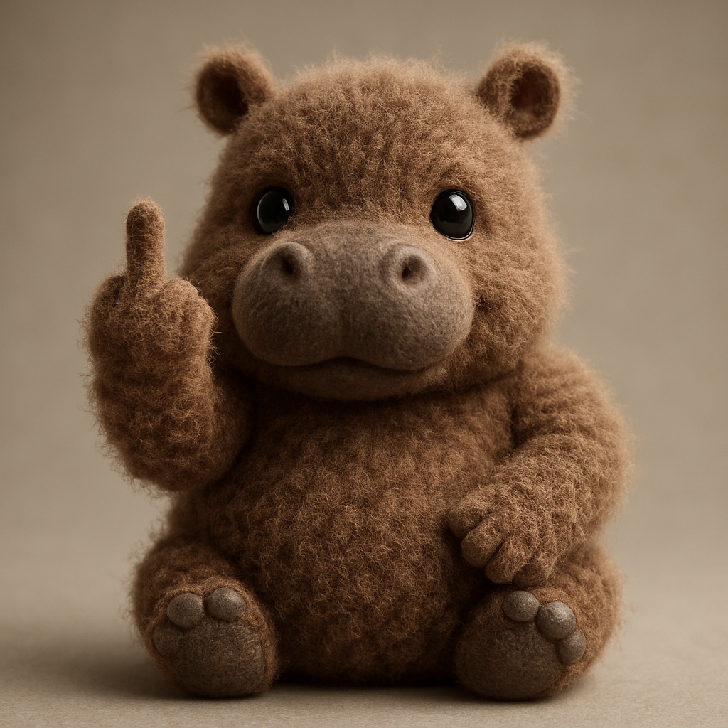 🐮🖕Cute Middle Finger Plush Highland Cow