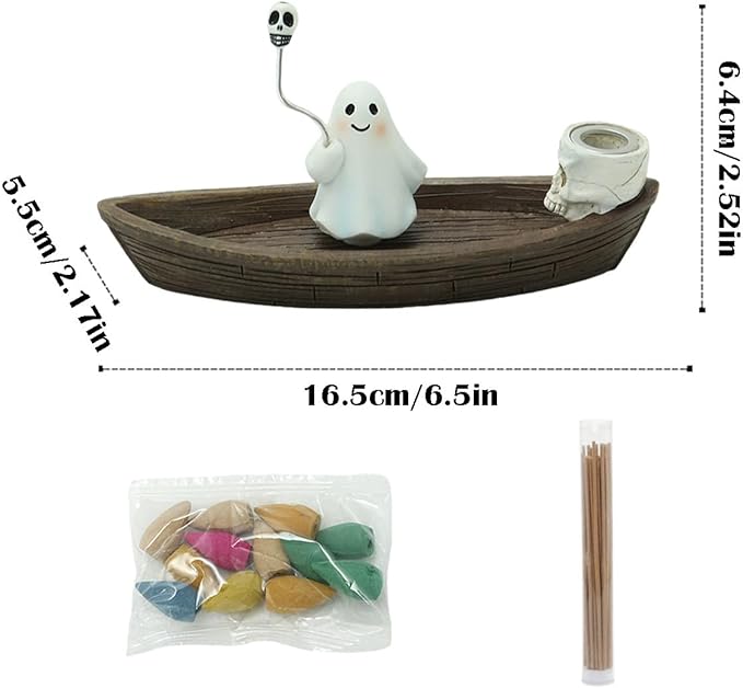 👻Halloween Ghost Ship Backflow Incense Holder