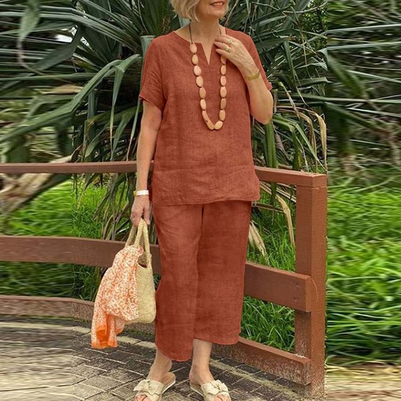 Women's Casual Top & Pants 2-Piece Set