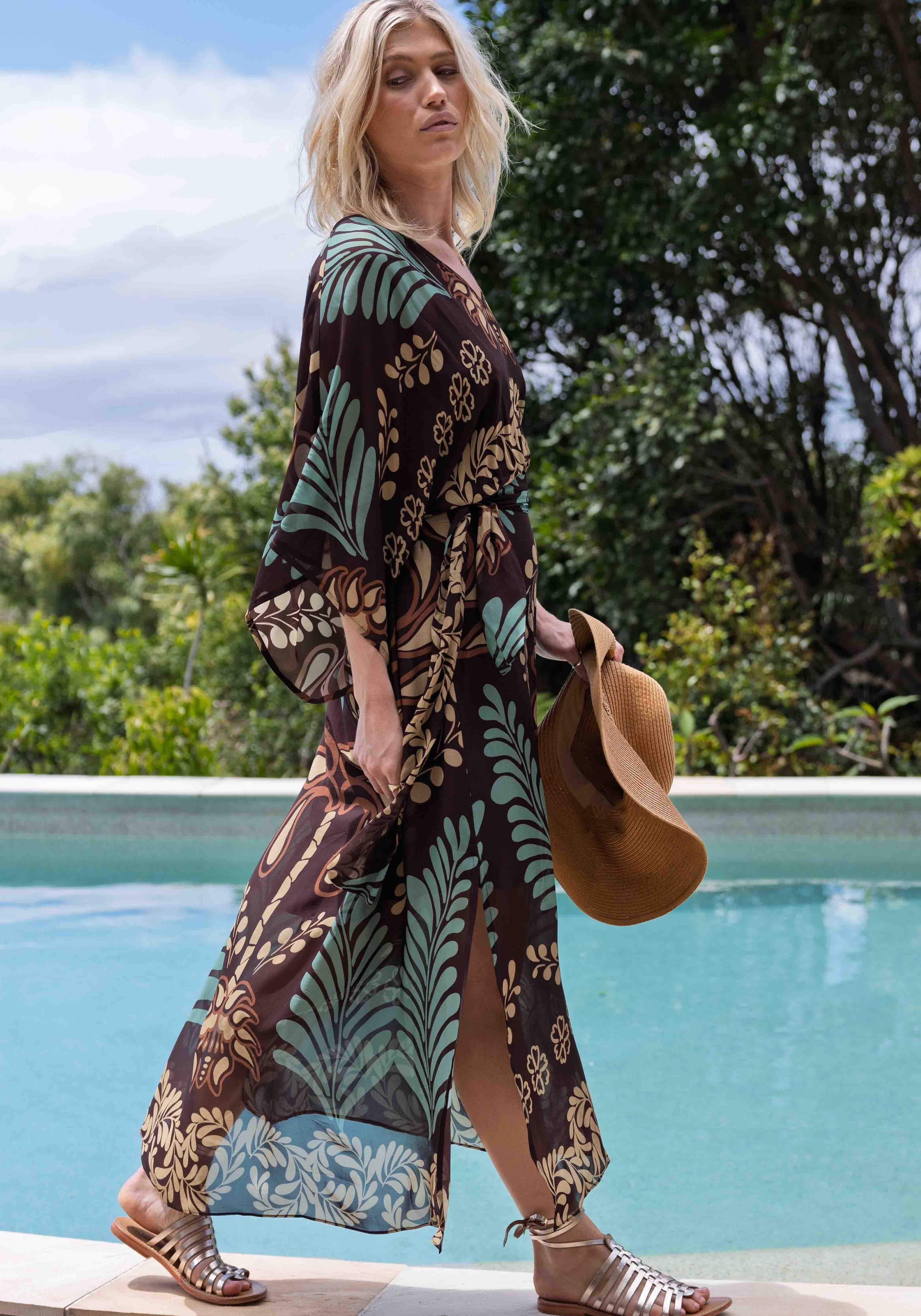 Bohemian V-Neck Loose Dress