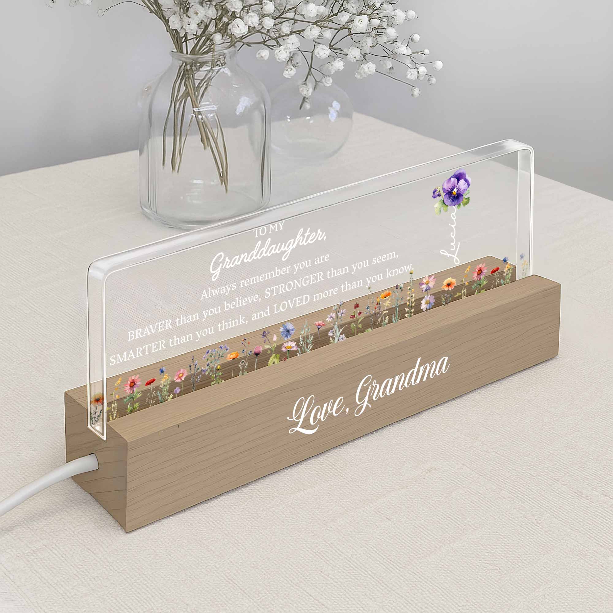 To My Granddaughter Always Remember You Are Braver Flowers