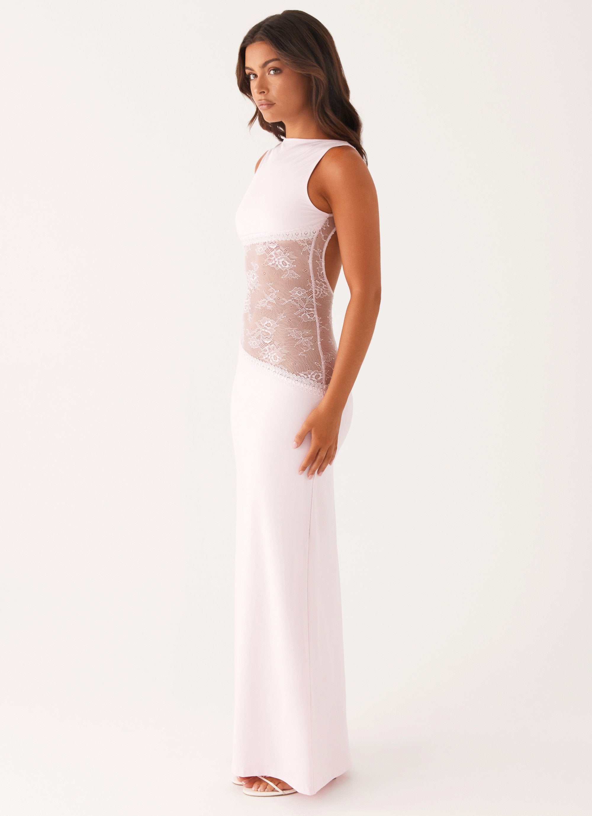 Sexy lace dress with a deep V-neck design