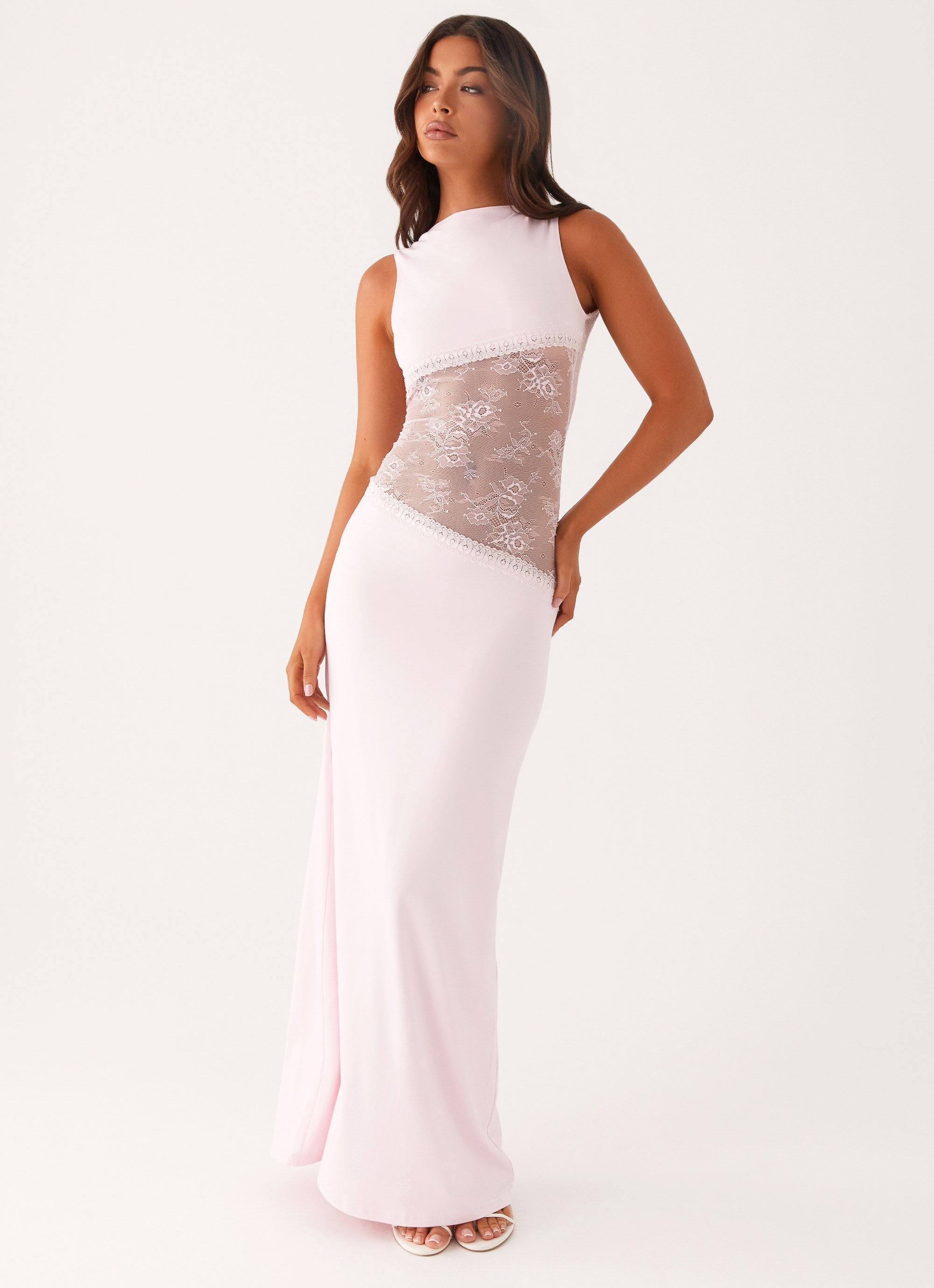 Sexy lace dress with a deep V-neck design