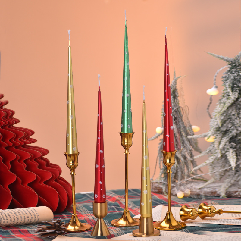 DIY Snowflake Sticker Christmas Candle (Send snowflake stickers)