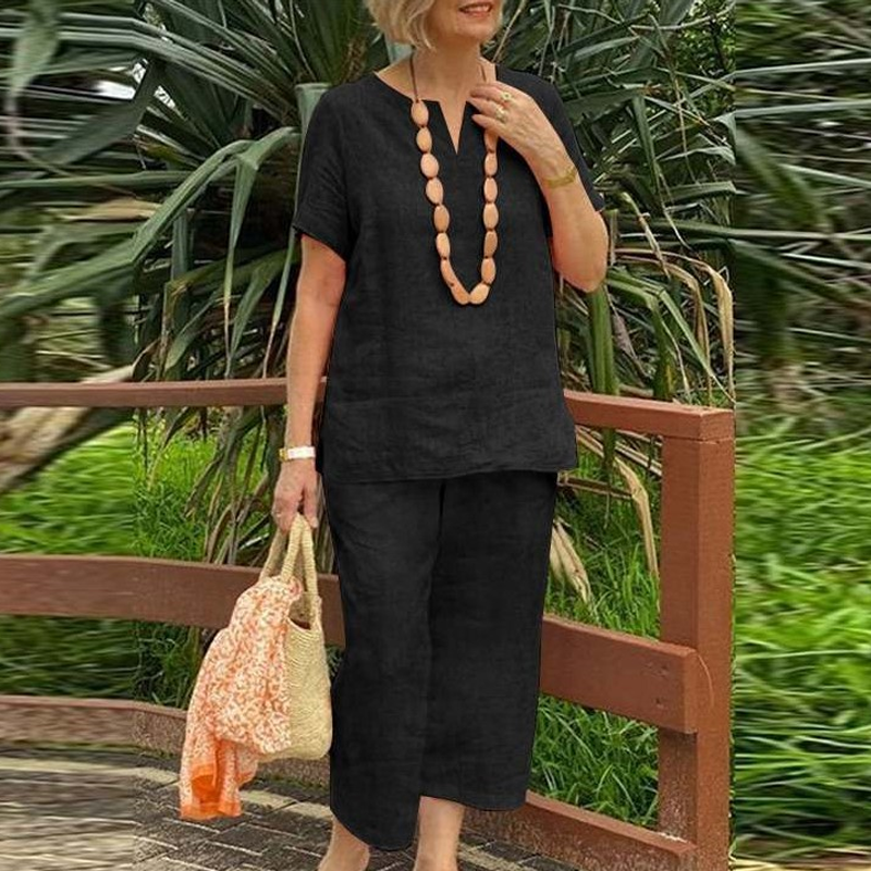 Women's Casual Top & Pants 2-Piece Set