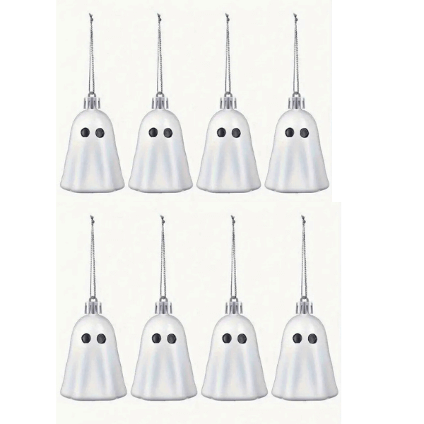 Floating Spooky Ghosts Halloween Decor Pack (Pack of 8)