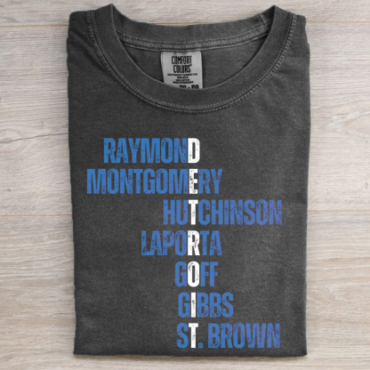 Comfort Colors Detroit Football Unisex T-Shirt