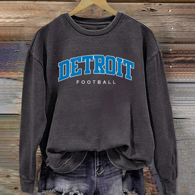 Detroit Retro Football Sweatshirt