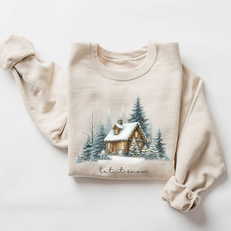 Christmas Winter cabin Sweatshirt