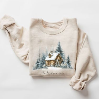 Christmas Winter cabin Sweatshirt