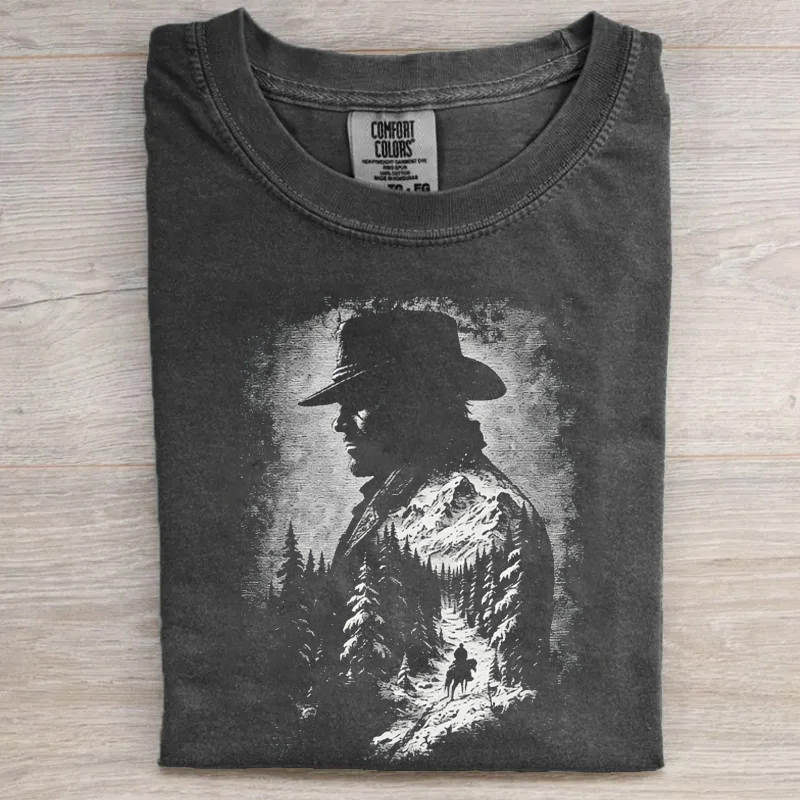 Retro 90s Cowboy Mountain T-shirt