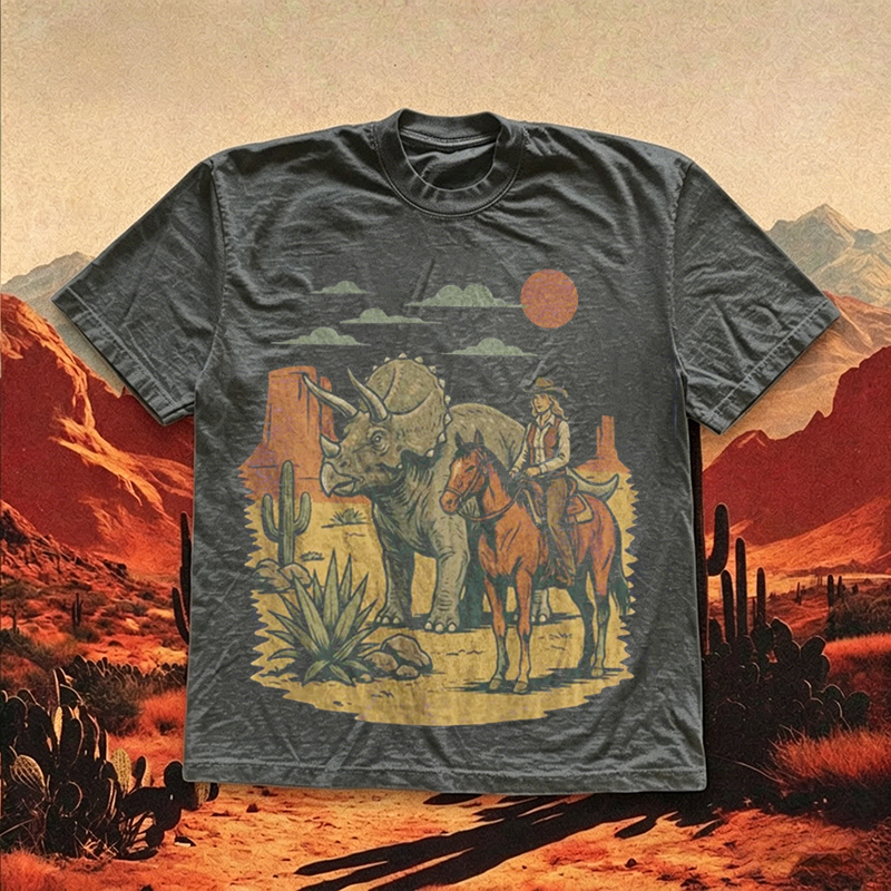 Old West Desert Illustration T-shirt