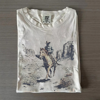 Cowboy Western Lone Rider Horse T-shirt
