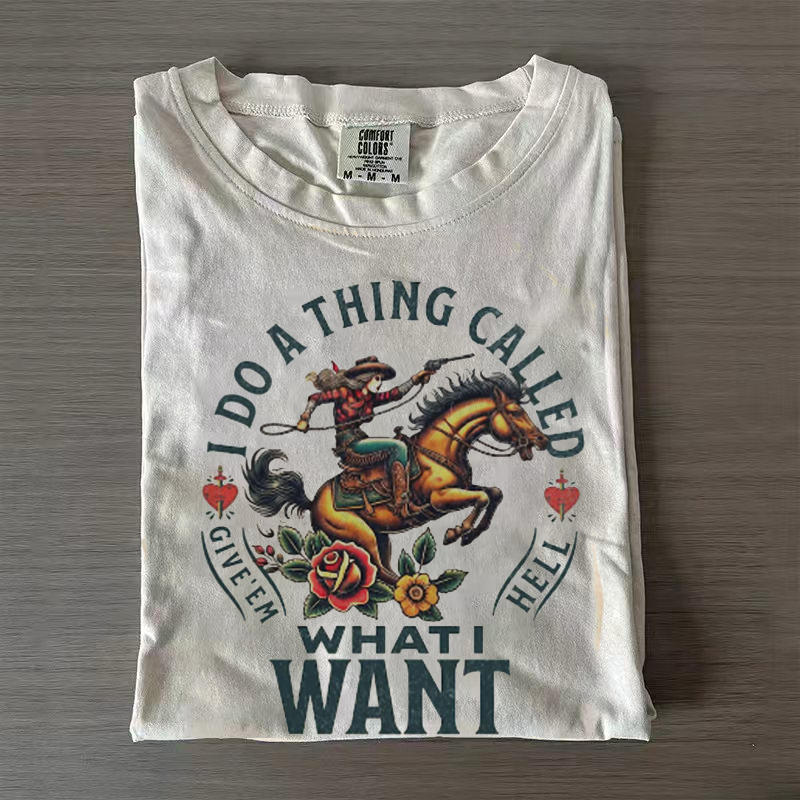 Retro Cowgirl\ T-shirt