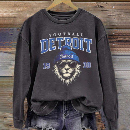 Detroit Retro Football Sweatshirt