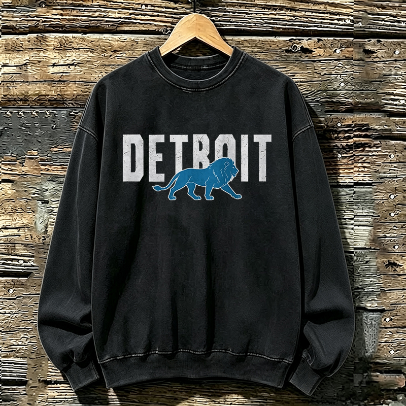 Detroit Retro Football Sweatshirt