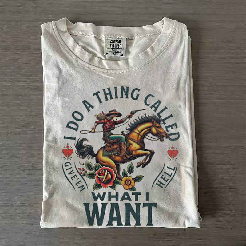 Retro Cowgirl\ T-shirt