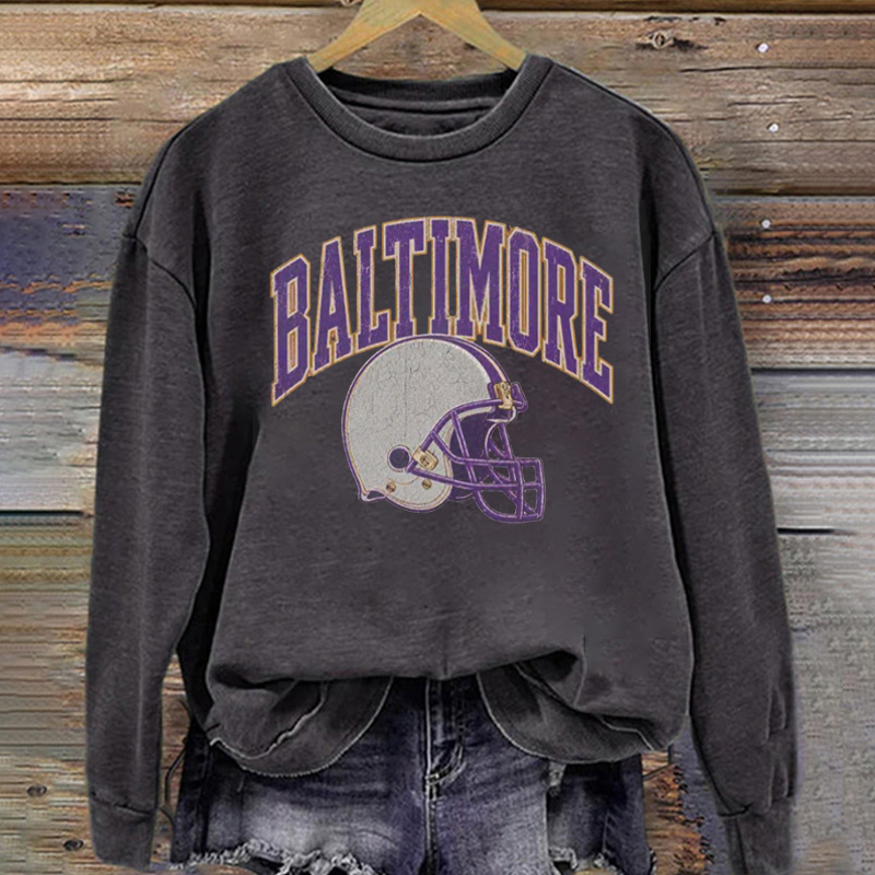 Baltimore Retro Football Sweatshirt