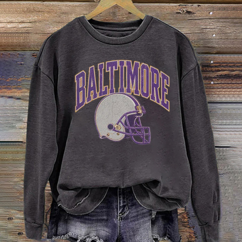 Baltimore Retro Football Sweatshirt