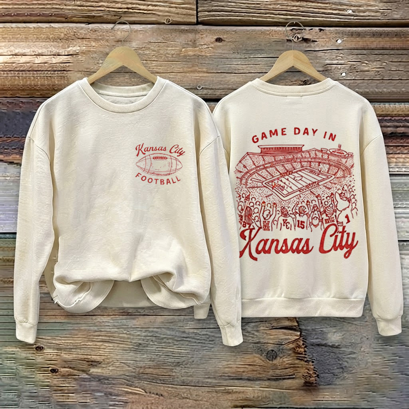 Kansas City Retro Football Sweatshirt