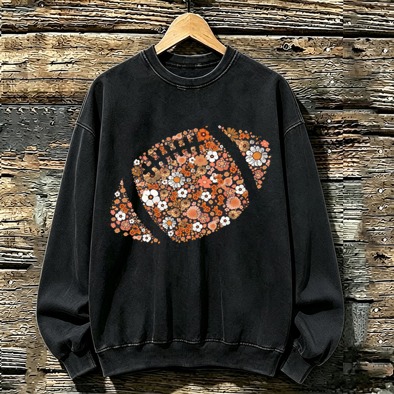 Game Day Floral Football Sweatshirt
