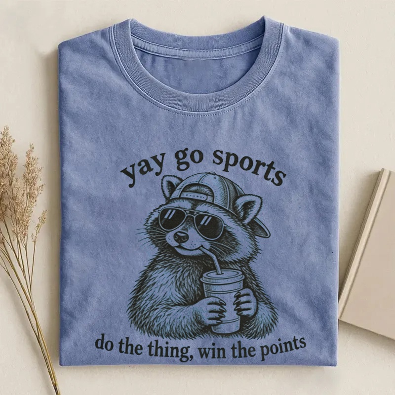 Yay Go Sports Funny Raccoon T-shirt