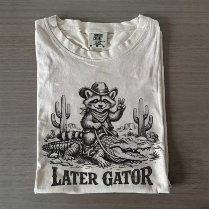 Funny Western Cowboy Raccoon T-shirt