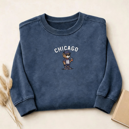 Embroidered Football Collection Sweatshirt