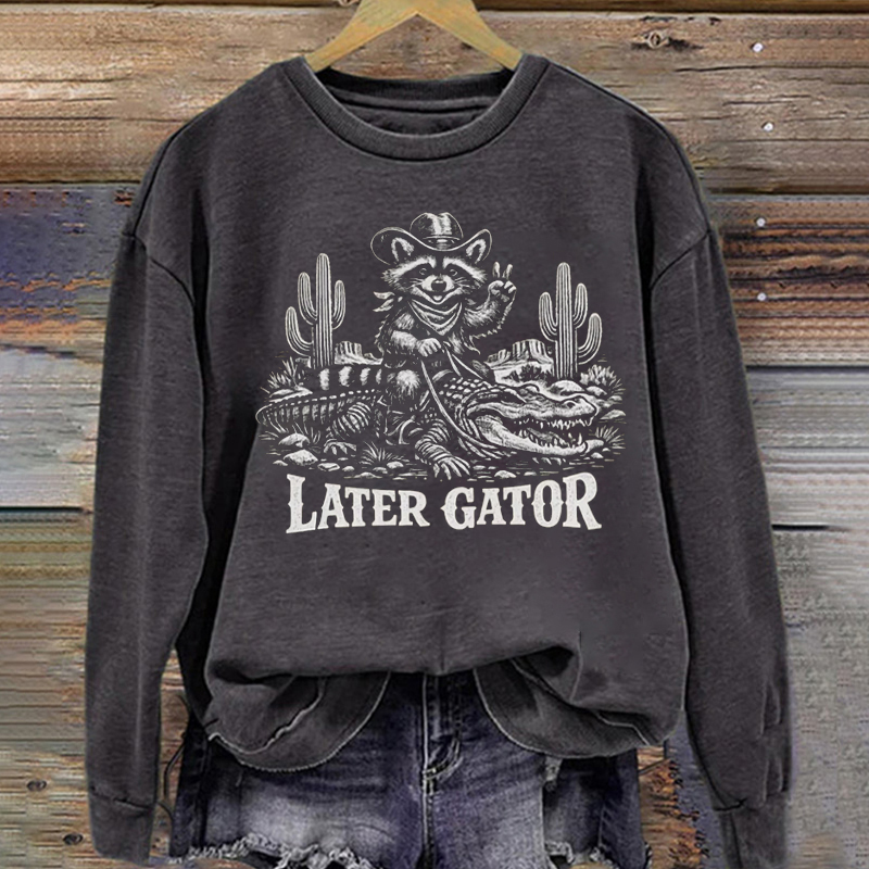 Funny Western Cowboy Raccoon Sweatshirt