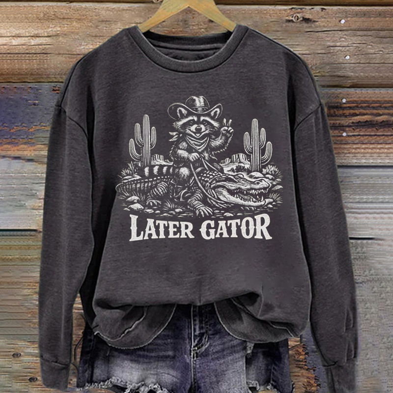 Funny Western Cowboy Raccoon Sweatshirt