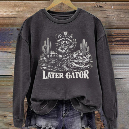 Funny Western Cowboy Raccoon Sweatshirt