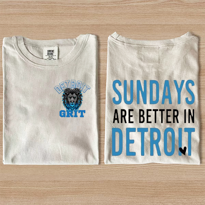 Comfort Colors Detroit Football T-shirt
