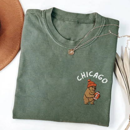 Embroidered Football Collection T-shirt