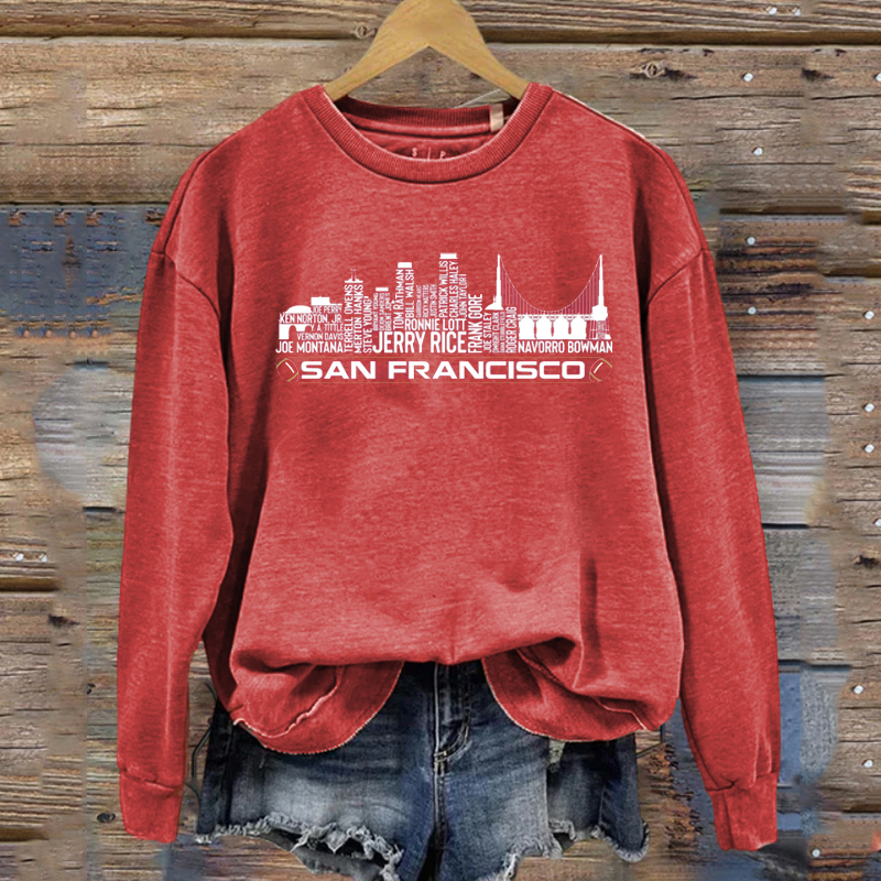 San Francisco Retro Football Sweatshirt
