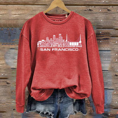 San Francisco Retro Football Sweatshirt