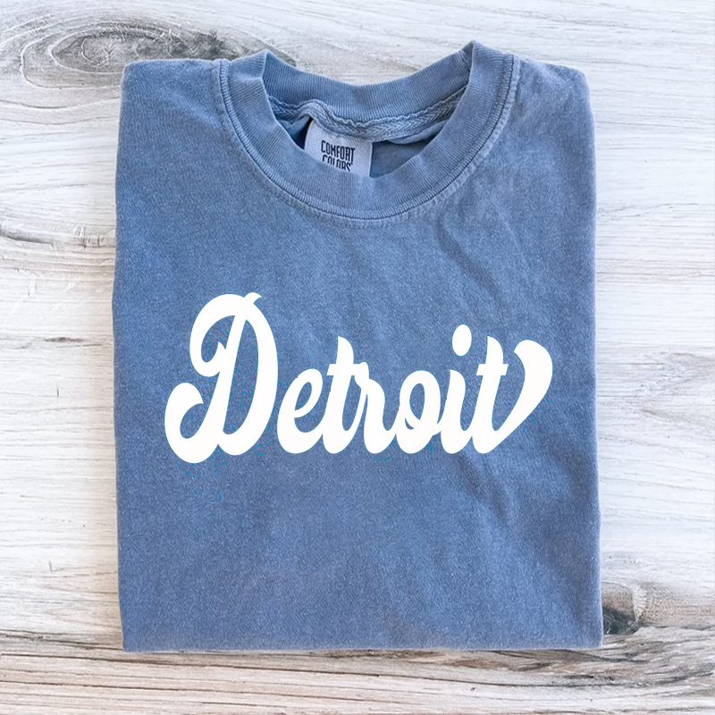 Comfort Colors Detroit Football T-shirt