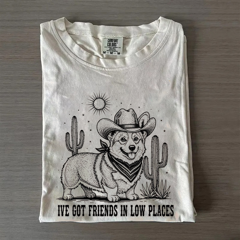Cowboy Corgi Western T-shirt