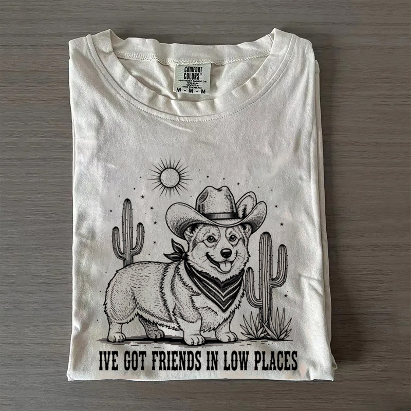 Cowboy Corgi Western T-shirt