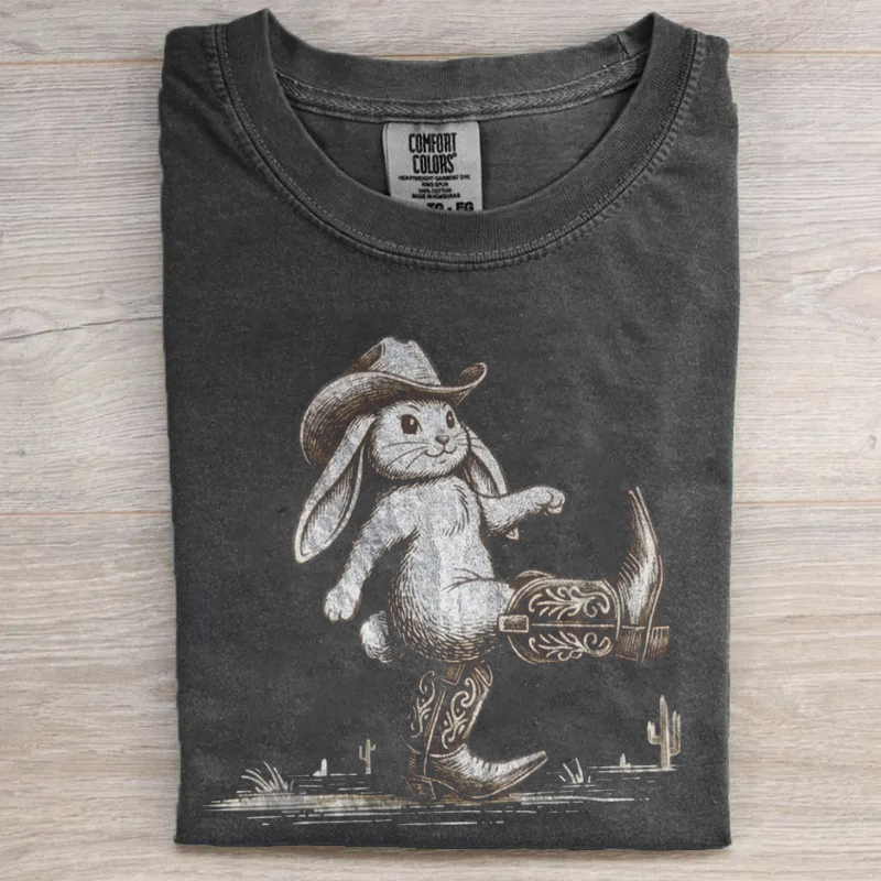 Retro Cowboy Bunny T-shirt