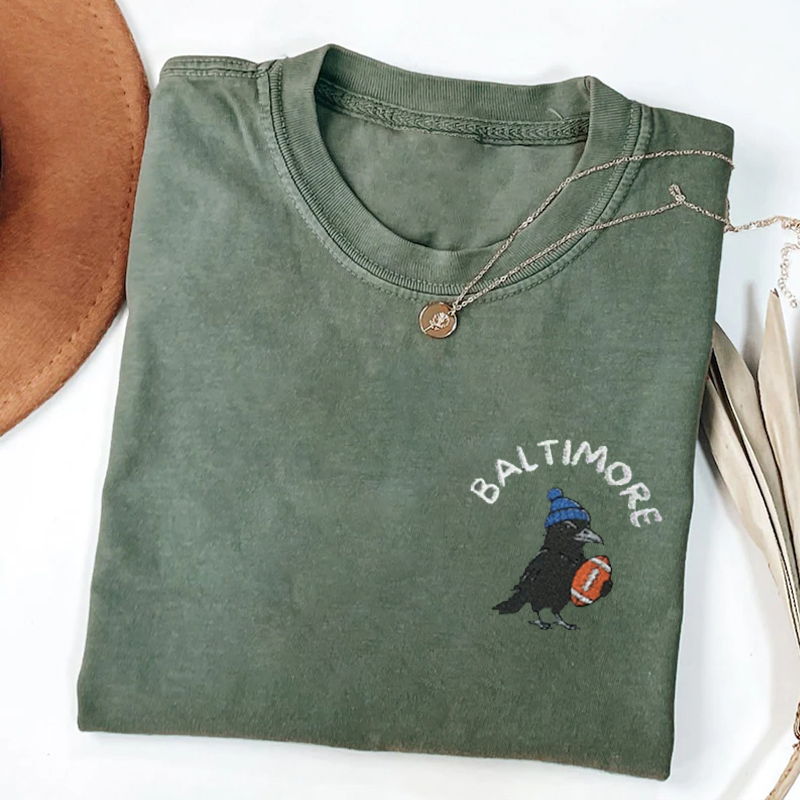 Embroidered Football Collection T-shirt