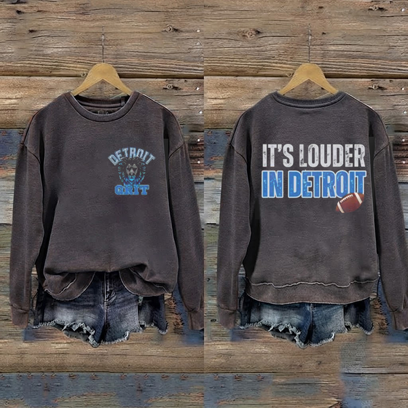 Detroit Retro Football Sweatshirt